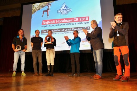Second place in the "Climber of the Year 2018" competition at the 15th International Alpinism Festival in Prague.