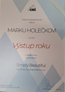 Český horolezecký svaz udělil ocenění za nejlepší Výstup roku 2023